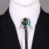 Vintage Gem Feather Heart Design Alloy Bolo Tie