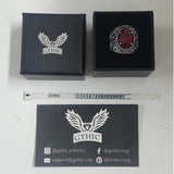 Vintage Gemstone Floral Embossed Sterling Silver Ring