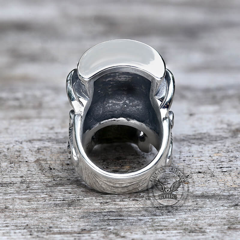 Vintage Gentleman Skull Stainless Steel Ring | Gthic.com