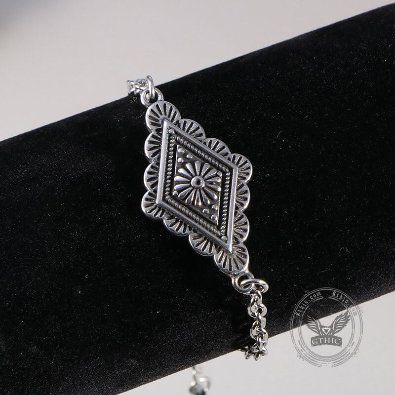 Vintage Geometric Bohemian Pattern Stainless Steel Bracelet | Gthic.com