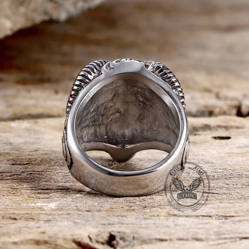 Vintage Goat Head Stainless Steel Ring