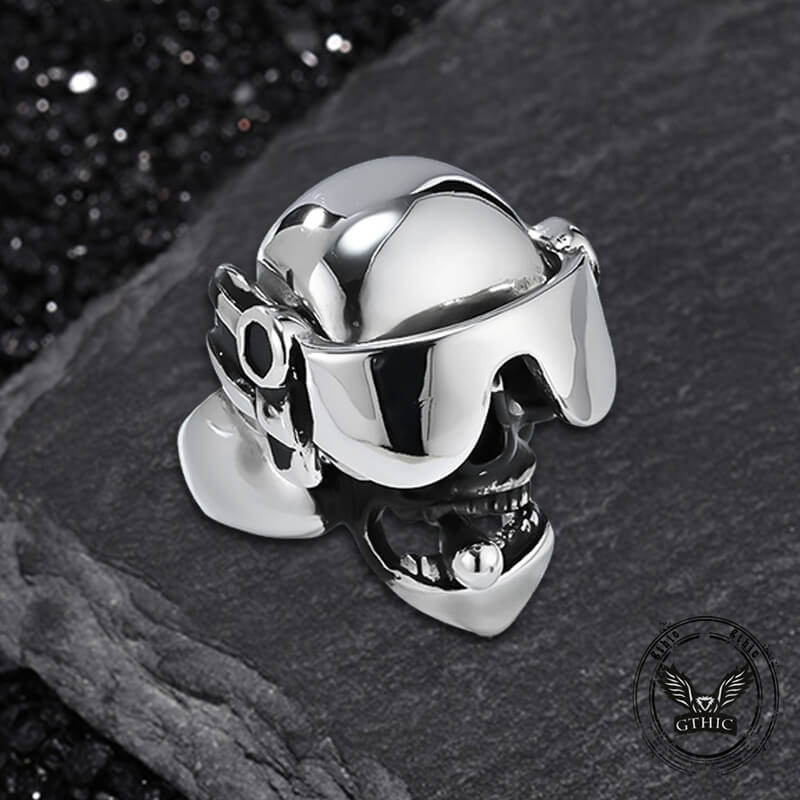 Vintage Goggles Skull Stainless Steel Ring
