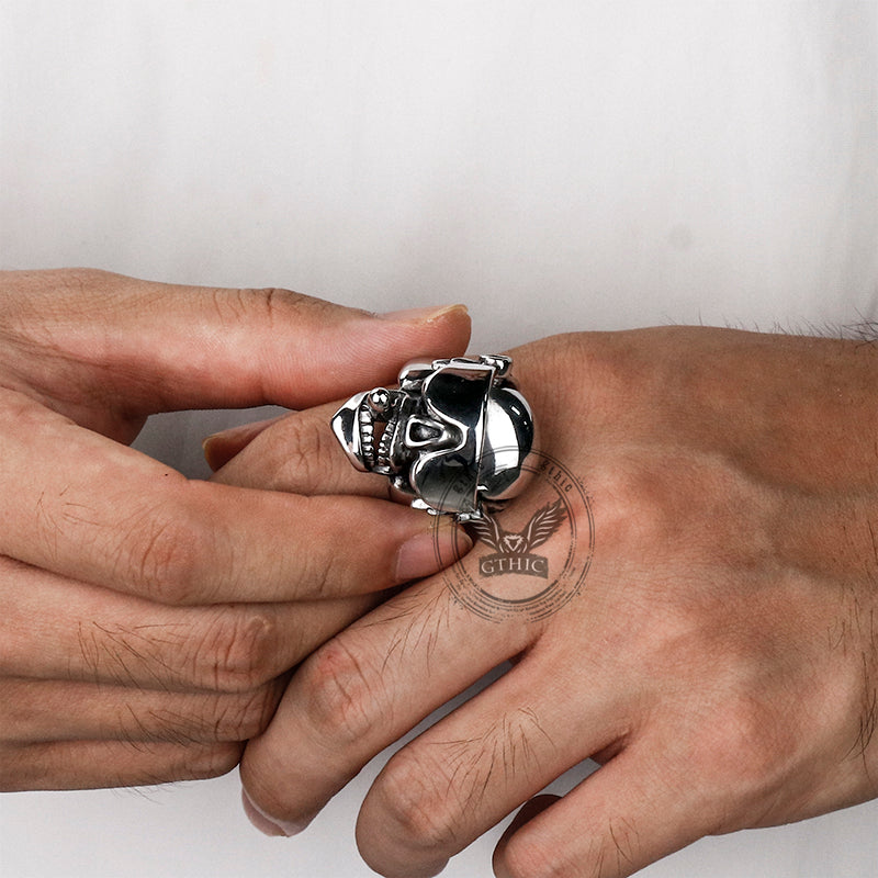 Vintage Goggles Skull Stainless Steel Ring