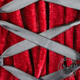 Vintage Gold Velvet Back Lace-Up Sleeveless Dress