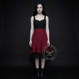 Vintage Gothic Lace-Panel Lolita Mid-Length Skirt | Gthic.com