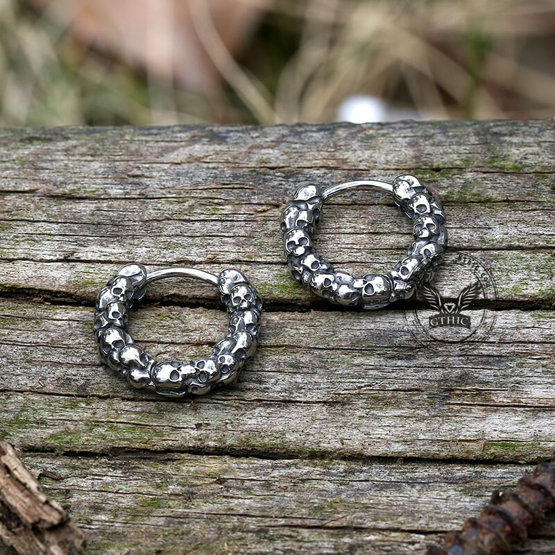 Vintage Gothic Skulls Stainless Steel Earrings – GTHIC