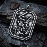 Vintage Guardian Angel Stainless Steel Pendant | Gthic.com