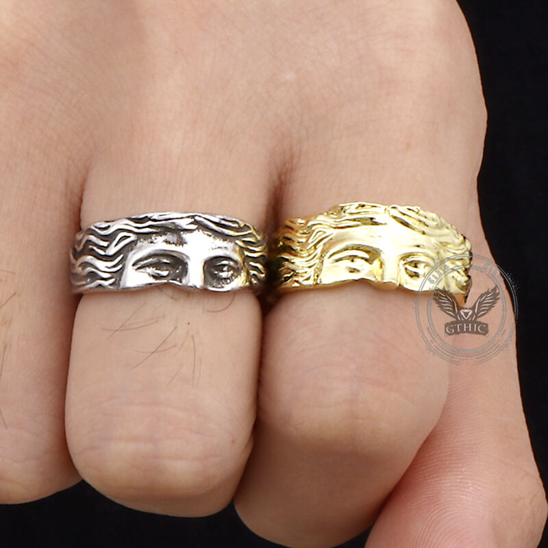 Vintage Half Face Venus Copper Open Ring