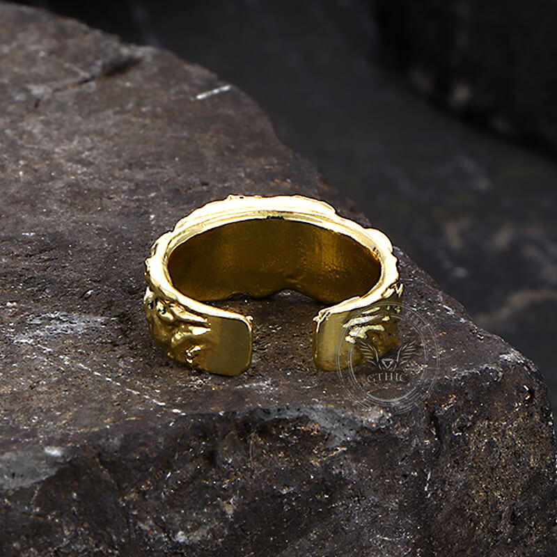 Vintage Half Face Venus Copper Open Ring