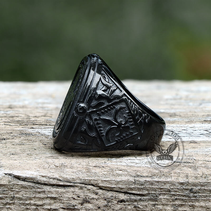 Vintage Hand of Fatima Stainless Steel Ring