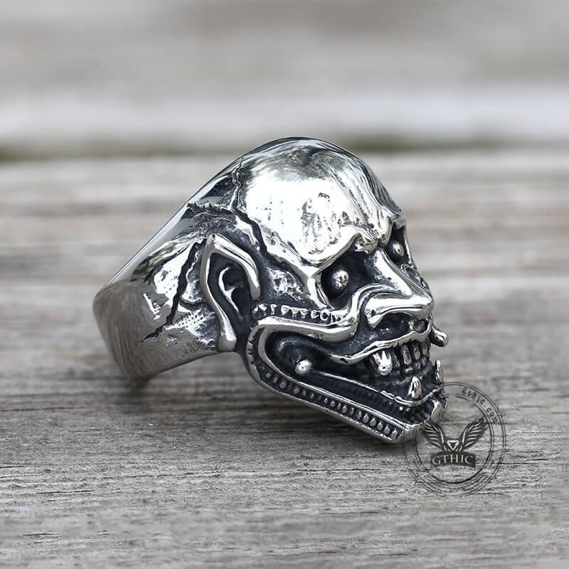 Vintage Hannya Oni Stainless Steel Ring | Gthic.com