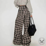 Vintage High Waist Plaid Design pants | Gthic.com