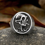 Vintage Hobo Skeleton Stainless Steel Ring | Gthic.com