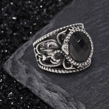 Vintage Hollow Design Stainless Steel Snake Ring | Gthic.com