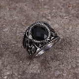 Vintage Hollow Design Stainless Steel Snake Ring