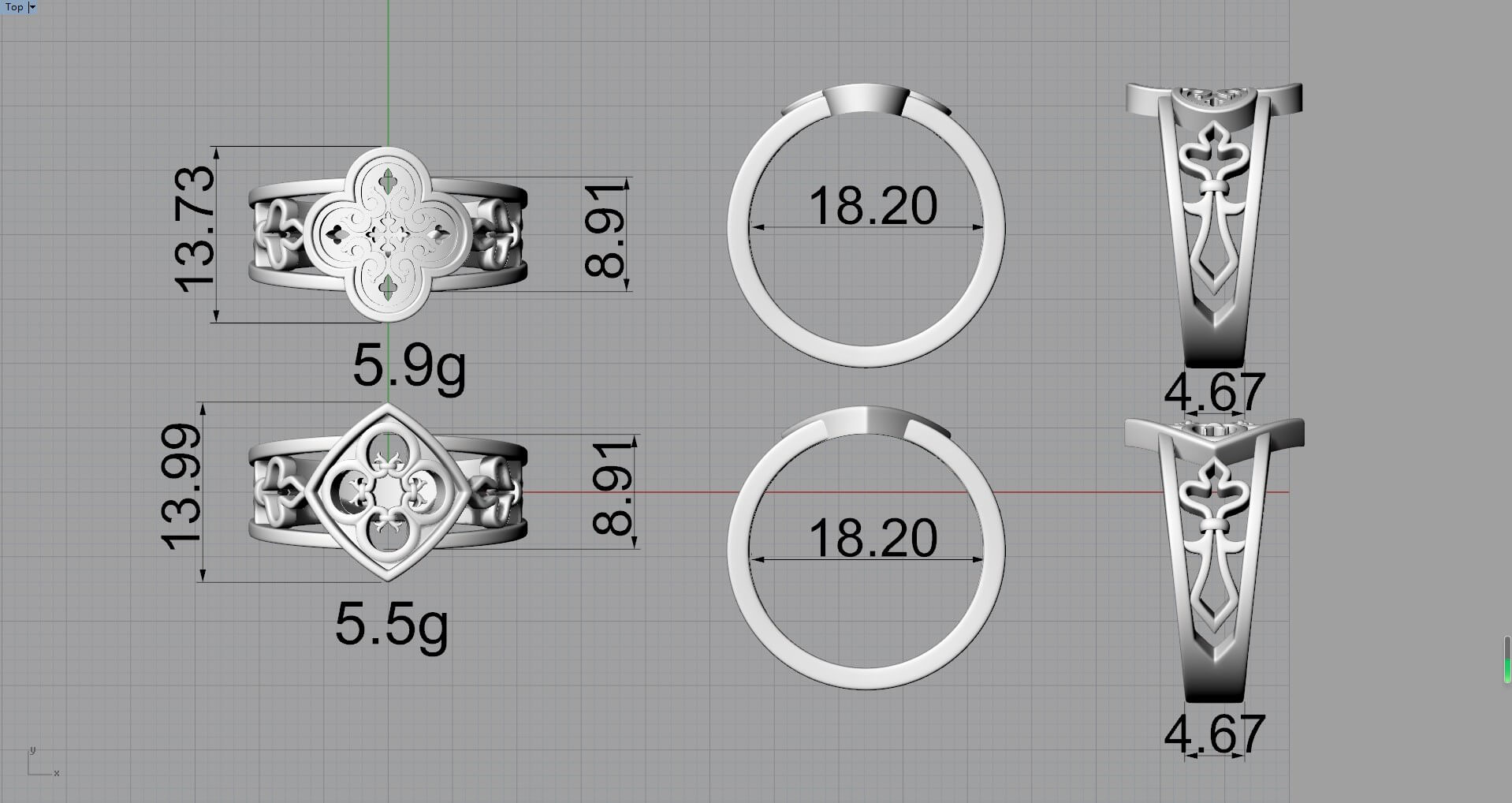 Vintage Hollow Floral Pattern Sterling Silver Ring | Gthic.com