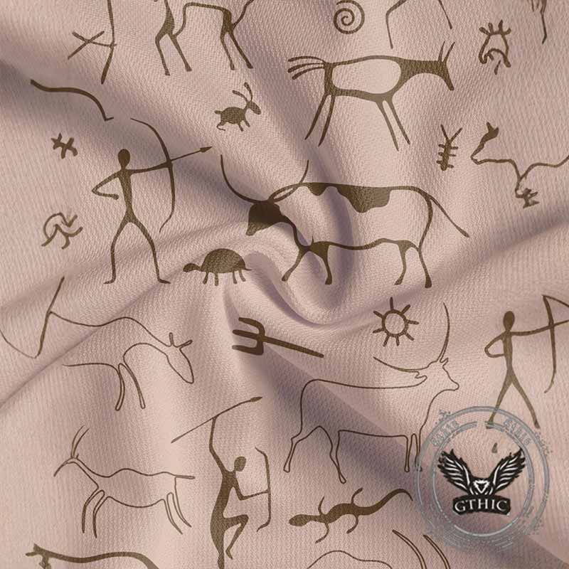 Vintage Hunting Rock Painting Print Polo Shirt