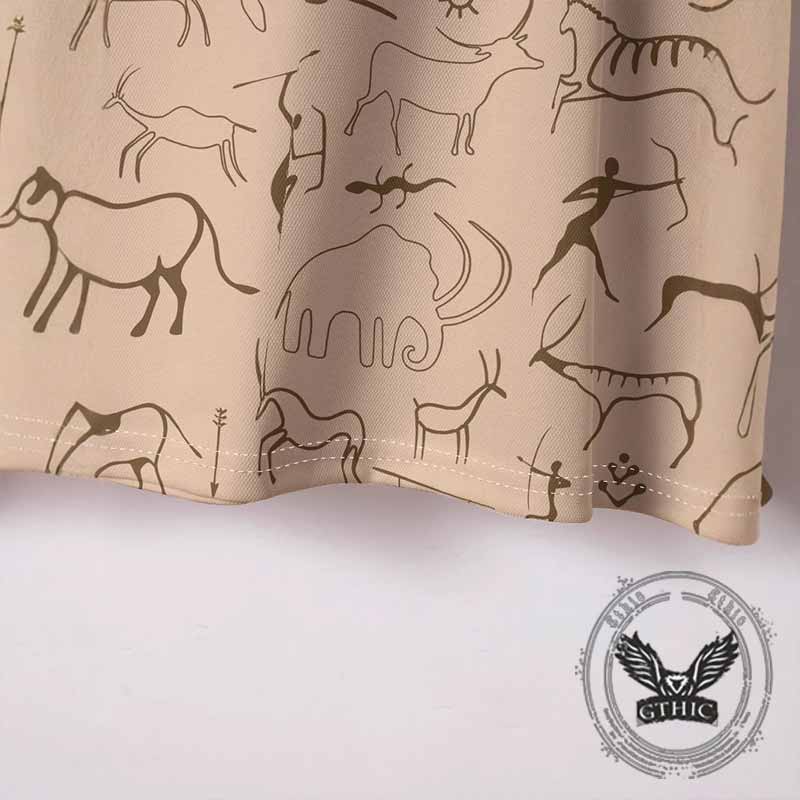 Vintage Hunting Rock Painting Print Polo Shirt