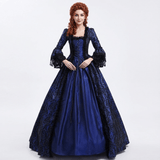 Vintage Jacquard Court Costume Gowns Dress | Gthic.com