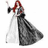 Vintage Jacquard Court Costume Gowns Dress | Gthic.com