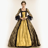 Vintage Jacquard Court Costume Gowns Dress | Gthic.com