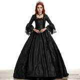 Vintage Jacquard Court Costume Gowns Dress | Gthic.com