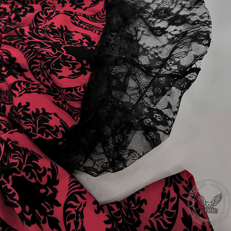 Vintage Jacquard Court Costume Gowns Dress