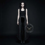 Vintage Jacquard Fringe Halloween Open Front Half Skirt | Gthic.com
