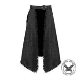 Vintage Jacquard Fringe Halloween Open Front Half Skirt