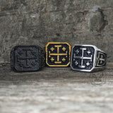 Vintage Jerusalem Cross Stainless Steel Christian Ring | Gthic.com