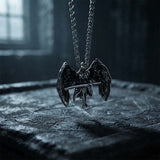 Vintage Judgement Angel Stainless Steel Pendant | Gthic.com