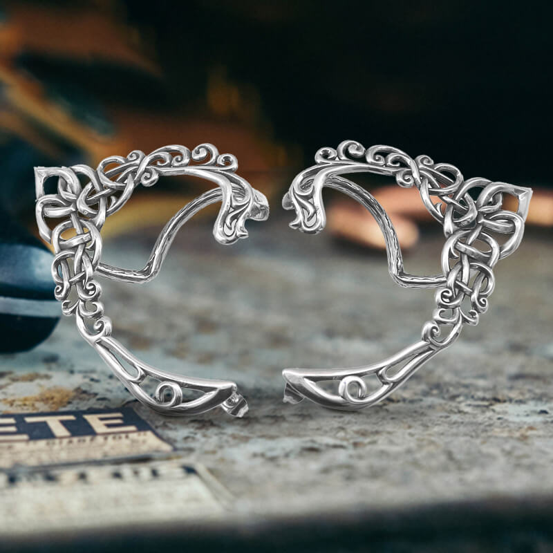 Vintage Knot Stainless Steel Elf Ear Cuff | Gthic.com
