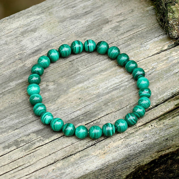 Vintage Malachite Beads Adjustable Bracelet | Gthic.com
