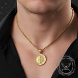 Vintage Maria Letters Stainless Steel Religion Pendant | Gthic.com