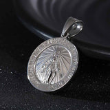 Vintage Maria Letters Stainless Steel Religion Pendant | Gthic.com