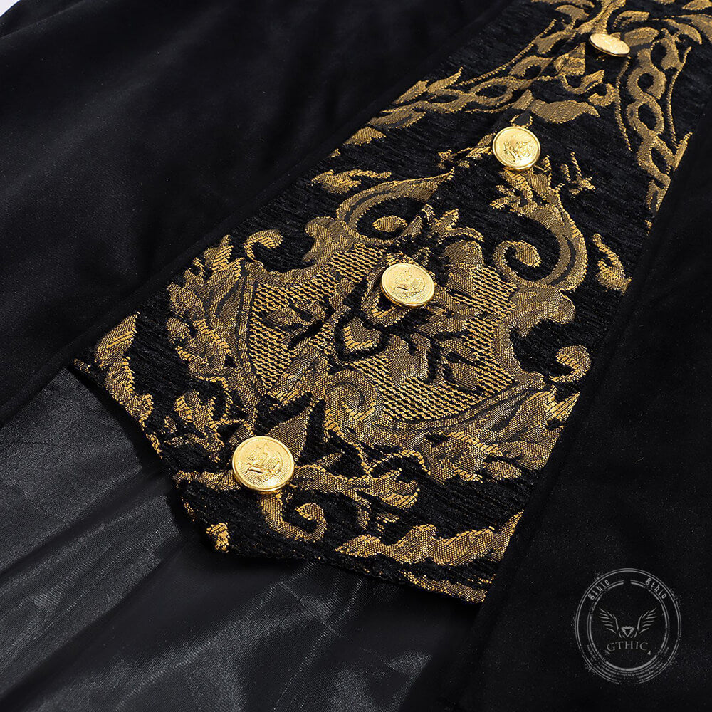 Vintage Medieval-Style Long Tailcoat Costume