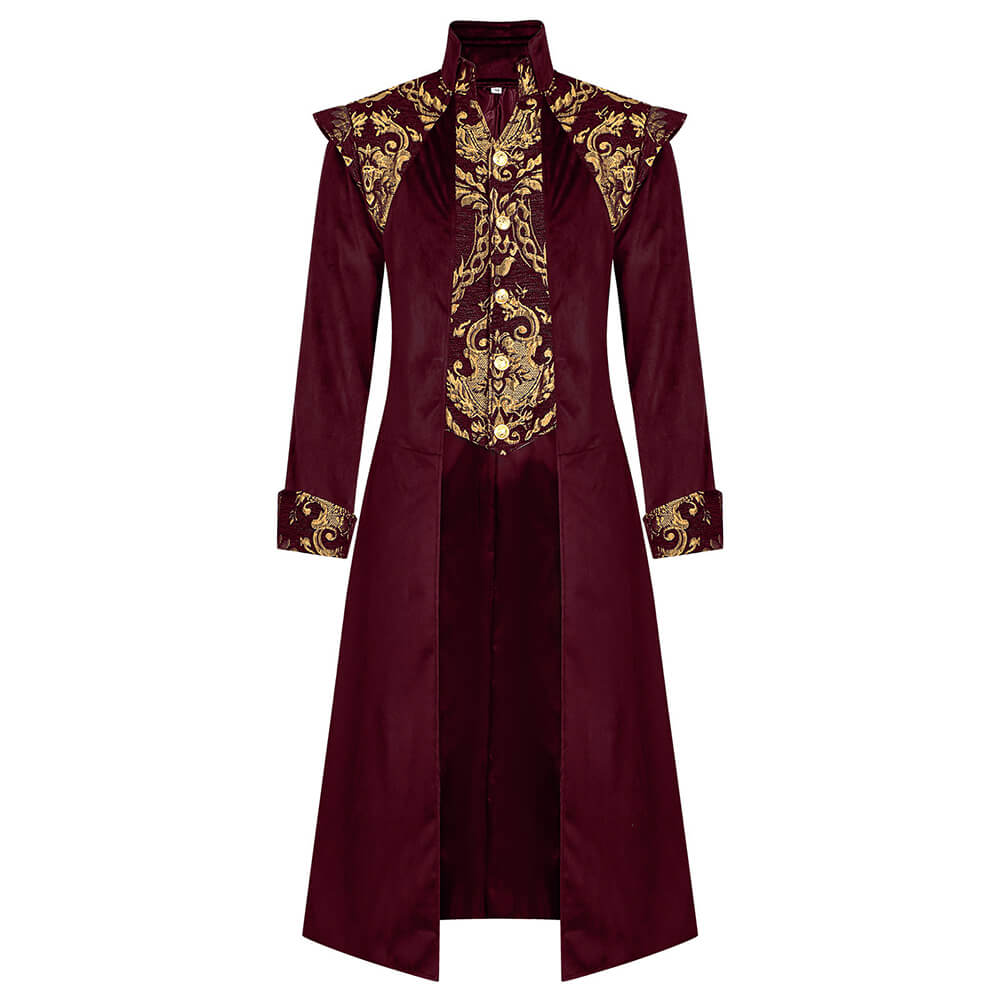 Vintage Medieval-Style Long Tailcoat Costume