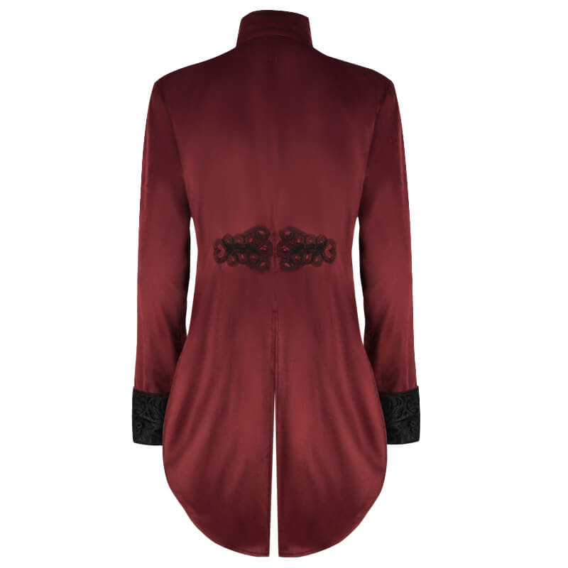 Vintage Medieval Embroidered Trench Coat Halloween Costume GTHIC