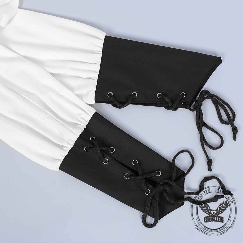 Vintage Medieval Jacquard Pirate Vest Costume Set