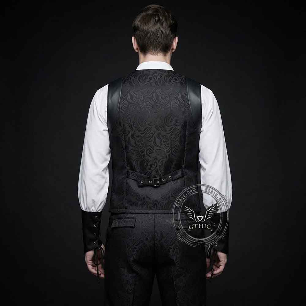 Vintage Medieval Jacquard Pirate Vest Costume Set | Gthic.com