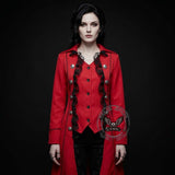 Vintage Medieval Lace Trim Gothic Long Trench Coat | Gthic.com