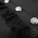 Vintage Medieval Lace Trim Gothic Long Trench Coat