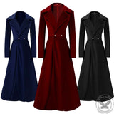 Vintage Medieval Long Trench Coat Halloween Costume 01 | Gthic.com