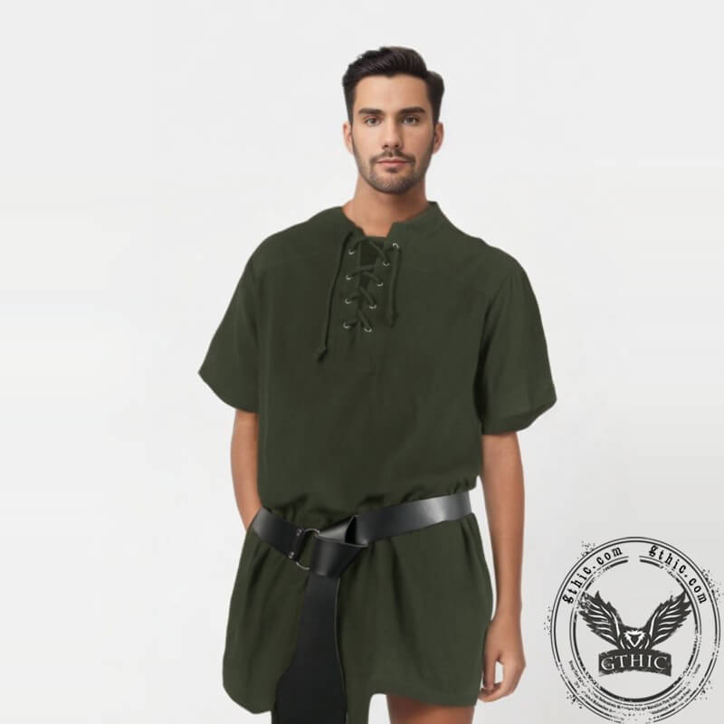 Vintage Medieval Strapped Warrior Belt Shirt | Gthic.com