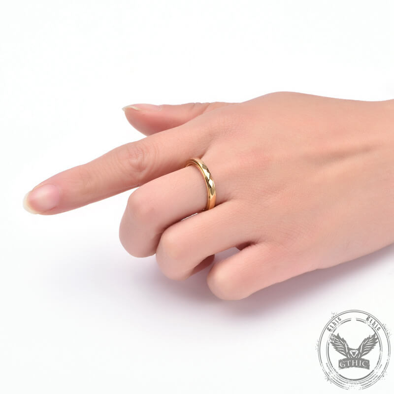 Simple Diamond Spinner Stainless Steel Ring