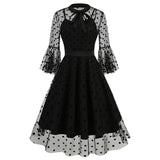 Vintage Mesh Embroidered Bow Dress | Gthic.com