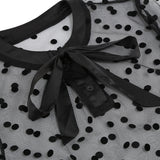 Vintage Mesh Embroidered Bow Dress | Gthic.com