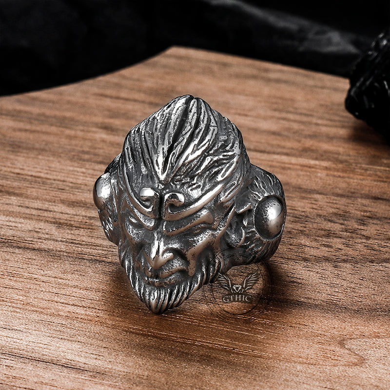 Vintage Monkey King Sun Wukong Stainless Steel Ring