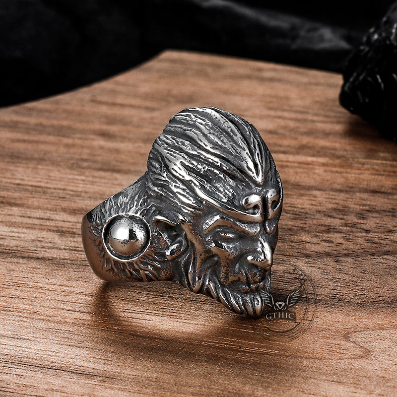 Vintage Monkey King Sun Wukong Stainless Steel Ring