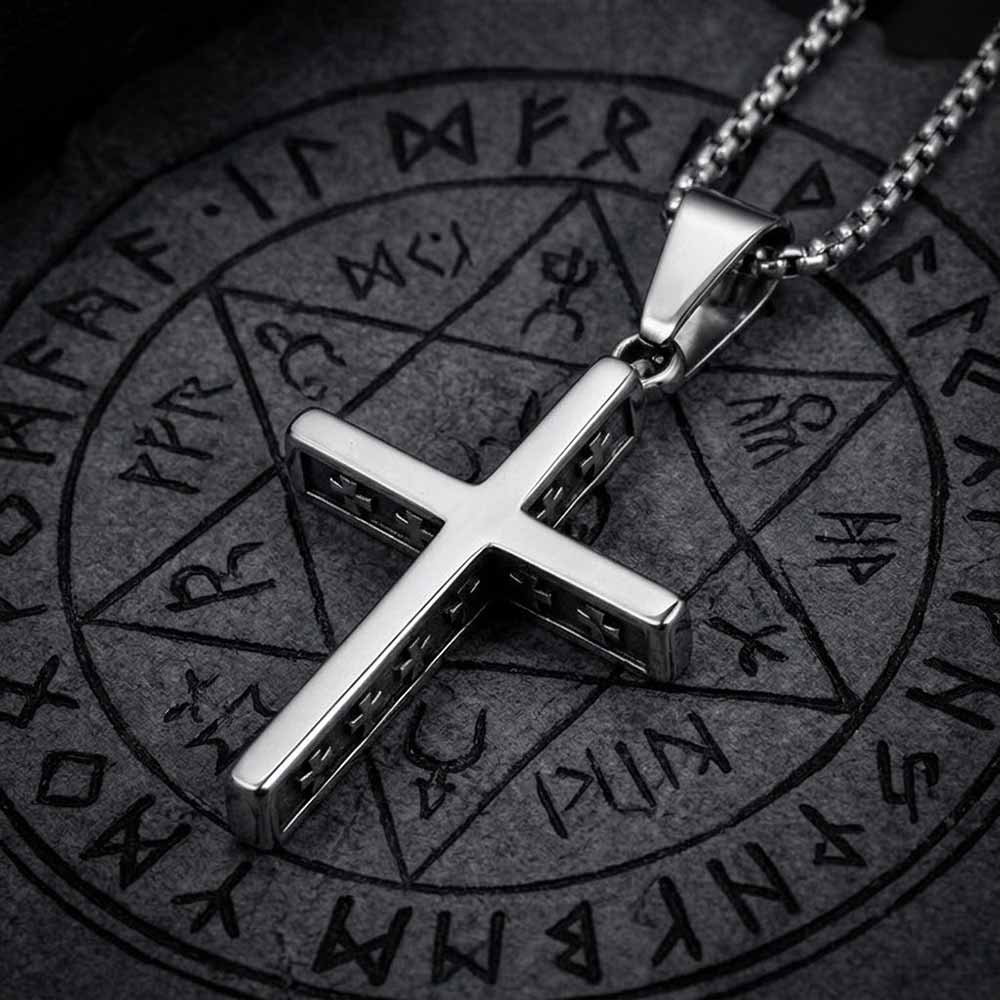 Vintage Multi-Cross Stainless Steel Religious Pendant | Gthic.com